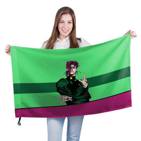 Флаг 3D с принтом Jojo Kakyoin в Ухте, 100% полиэстер | плотность ткани — 95 г/м2, размер — 67 х 109 см. Принт наносится с одной стороны | adventure | anime | bizzare | jo jo | jojo | logo | manga | аниме | араки | ахегао | джо | джо джо | джоджо | жижа | жожа | жожо | йойо | лого | манга | мульт | мультфильм | отаку | сериал | символ | хирохико | юри | яой