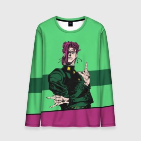 Мужской лонгслив 3D с принтом Jojo Kakyoin в Ухте, 100% полиэстер | длинные рукава, круглый вырез горловины, полуприлегающий силуэт | adventure | anime | bizzare | jo jo | jojo | logo | manga | аниме | араки | ахегао | джо | джо джо | джоджо | жижа | жожа | жожо | йойо | лого | манга | мульт | мультфильм | отаку | сериал | символ | хирохико | юри | яой