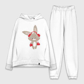 Женский костюм хлопок Oversize с принтом Зайчик в Ухте,  |  | 2019 | дед мороз | дом | елка | желание | животные | зима | кабан | милый | мороз | настроение | новый год | пеппа | подарок | позитив | поросенок | праздник | радость | рождество | санта клаус | свинка