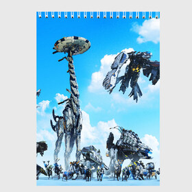 Скетчбук с принтом Horizon Zero Dawn в Ухте, 100% бумага
 | 48 листов, плотность листов — 100 г/м2, плотность картонной обложки — 250 г/м2. Листы скреплены сверху удобной пружинной спиралью | aloy | game | horizon zero dawn | hunter | machine | mecha | robot | snow | spear | the frozen wilds | weapon | игры | постапокалипсис | роботы | фентези | элой