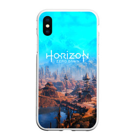 Чехол для iPhone XS Max матовый с принтом HORIZON ZERO DAWN в Ухте, Силикон | Область печати: задняя сторона чехла, без боковых панелей | aloy | game | horizon zero dawn | hunter | machine | mecha | robot | snow | spear | the frozen wilds | weapon | игры | постапокалипсис | роботы | фентези | элой
