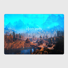 Магнитный плакат 3Х2 с принтом HORIZON ZERO DAWN в Ухте, Полимерный материал с магнитным слоем | 6 деталей размером 9*9 см | aloy | game | horizon zero dawn | hunter | machine | mecha | robot | snow | spear | the frozen wilds | weapon | игры | постапокалипсис | роботы | фентези | элой