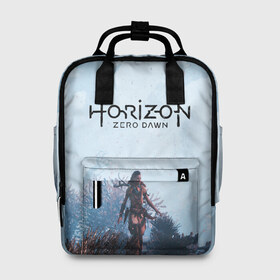 Женский рюкзак 3D с принтом Horizon Zero Dawn в Ухте, 100% полиэстер | лямки с регулируемой длиной, сверху ручки, чтобы рюкзак нести как сумку. Основное отделение закрывается на молнию, как и внешний карман. Внутри два дополнительных кармана, один из которых закрывается на молнию. По бокам два дополнительных кармашка, куда поместится маленькая бутылочка
 | aloy | game | horizon zero dawn | hunter | machine | mecha | robot | snow | spear | the frozen wilds | weapon | игры | постапокалипсис | роботы | фентези | элой