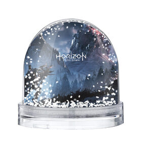 Снежный шар с принтом HORIZON ZERO DAWN в Ухте, Пластик | Изображение внутри шара печатается на глянцевой фотобумаге с двух сторон | aloy | game | horizon zero dawn | hunter | machine | mecha | robot | snow | spear | the frozen wilds | weapon | игры | постапокалипсис | роботы | фентези | элой