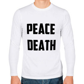 Мужской лонгслив хлопок с принтом PEACE DEATH в Ухте, 100% хлопок |  | 