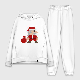 Женский костюм хлопок Oversize с принтом Pixel Santa в Ухте,  |  | 8 bit | 8 бит | 8bit | geek | oldschool | pixel | santa | santa claus | дед мороз | игра | олдскул | пиксель | пиксельный | санта | санта клаус