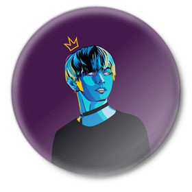 Значок с принтом BTS. V в Ухте,  металл | круглая форма, металлическая застежка в виде булавки | army | bangtan | beyond | boys | bts | j hope | jimin | jin | jungkook | k pop | rm | scene | suga | the | v | армия | арэма | бтс | ви | джей хоупа | сюги | чимина | чина | чонгука