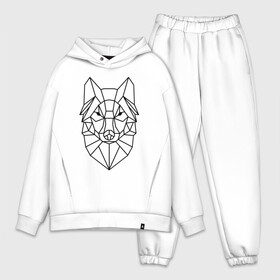 Мужской костюм хлопок OVERSIZE Полигональный волк: в Ухте,  |  | wolf | волк | волчара | зверь | линии | полигон | полигональный волк | полигоны | тренд | хищник