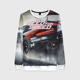 Женский свитшот 3D с принтом Need for Speed в Ухте, 100% полиэстер с мягким внутренним слоем | круглый вырез горловины, мягкая резинка на манжетах и поясе, свободная посадка по фигуре | need for speed | nfs | авто | вип | гонки | жажда скорости | класс | машины | симулятор | чемпион
