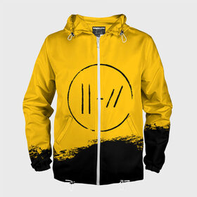 Мужская ветровка 3D с принтом TWENTY ONE PILOTS / TOP в Ухте, 100% полиэстер | подол и капюшон оформлены резинкой с фиксаторами, два кармана без застежек по бокам, один потайной карман на груди | Тематика изображения на принте: 21 pilots | 21p | music | rock | top | trench | twenty one pilots | группа | музыка | рок