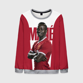 Мужской свитшот 3D с принтом Mane в Ухте, 100% полиэстер с мягким внутренним слоем | круглый вырез горловины, мягкая резинка на манжетах и поясе, свободная посадка по фигуре | firmino | lfc | liverpool | liverpool fc | mane | shaqiri | ливерпуль | фирмино | фк | футбол | футбольный клуб англии | шакири