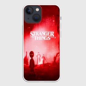 Чехол для iPhone 13 mini с принтом Очень странные дела в Ухте,  |  | finn wolfhard | gaten mataraz | millie bobby brown | natalia dyer | stranger things | winona ryder | вайнона райдер | милли бобби браун | оченнь странные дела | очень странные дела | странные события