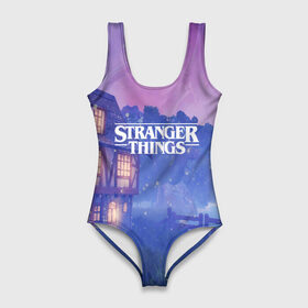 Купальник-боди 3D с принтом Очень странные дела в Ухте, 82% полиэстер, 18% эластан | Круглая горловина, круглый вырез на спине | finn wolfhard | gaten mataraz | millie bobby brown | natalia dyer | stranger things | winona ryder | вайнона райдер | милли бобби браун | оченнь странные дела | очень странные дела | странные события