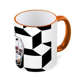 Кружка 3D с принтом Элджей в Ухте, керамика | ёмкость 330 мл | 3d | sayonara boy | группа | квадратики | кубики | лого | логотип | морген | музыка | русский реп | сайонара | элджей