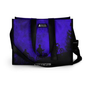 Сумка-шоппер 3D с принтом Очень странные дела в Ухте, 100% полиэстер | застегивается на металлическую кнопку; внутренний карман застегивается на молнию. Стенки укреплены специальным мягким материалом, чтобы защитить содержимое от несильных ударов
 | finn wolfhard | gaten mataraz | millie bobby brown | natalia dyer | stranger things | winona ryder | вайнона райдер | милли бобби браун | оченнь странные дела | очень странные дела | странные события