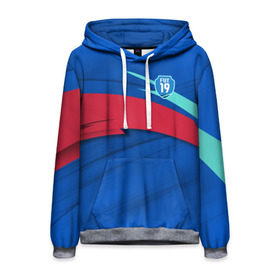 Мужская толстовка 3D с принтом FUT FIFA 2019 Main в Ухте, 100% полиэстер | двухслойный капюшон со шнурком для регулировки, мягкие манжеты на рукавах и по низу толстовки, спереди карман-кенгуру с мягким внутренним слоем. | Тематика изображения на принте: champions league | fifa | game. easports | team | ultimate | лига | фифа | чемпионов