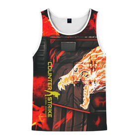 Мужская майка 3D с принтом cshowl(вой) в Ухте, 100% полиэстер | круглая горловина, приталенный силуэт, длина до линии бедра. Пройма и горловина окантованы тонкой бейкой | Тематика изображения на принте: awp | counter strike | cyber sport | game | howl | skin | sport | авп | вой | игры | скин