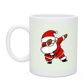 Кружка с принтом DAB Santa в Ухте, керамика | объем — 330 мл, диаметр — 80 мм. Принт наносится на бока кружки, можно сделать два разных изображения | Тематика изображения на принте: 
