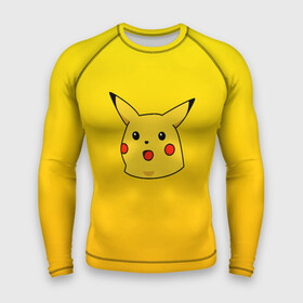 Мужской рашгард 3D с принтом Покемоны. Удивленный Пикачу в Ухте,  |  | meme | pika pika | pikachu | мем | открытый рот | пика пика | пикачу | покемон | поражен | удивление | шок