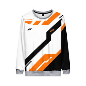 Женский свитшот 3D с принтом cs:go - Asiimov NEW (2019) в Ухте, 100% полиэстер с мягким внутренним слоем | круглый вырез горловины, мягкая резинка на манжетах и поясе, свободная посадка по фигуре | Тематика изображения на принте: 0x000000123 | asiimov | csgo | danger zone | азимов | королевская битва | ксго