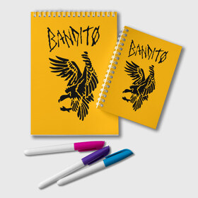 Блокнот с принтом BANDITO TOP в Ухте, 100% бумага | 48 листов, плотность листов — 60 г/м2, плотность картонной обложки — 250 г/м2. Листы скреплены удобной пружинной спиралью. Цвет линий — светло-серый
 | 21 pilots | 21p | music | rock | top | trench | twenty one pilots | группа | музыка | рок