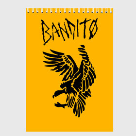 Скетчбук с принтом BANDITO TOP в Ухте, 100% бумага
 | 48 листов, плотность листов — 100 г/м2, плотность картонной обложки — 250 г/м2. Листы скреплены сверху удобной пружинной спиралью | 21 pilots | 21p | music | rock | top | trench | twenty one pilots | группа | музыка | рок