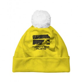Шапка 3D c помпоном с принтом Twenty One Pilots в Ухте, 100% полиэстер | универсальный размер, печать по всей поверхности изделия | dun | joseph | josh | joshua | one | pilots | top | trench | twenty | tyler | usa | william | дан | джозеф | джош | джошуа | пилоты | сша | тайлер | уильям