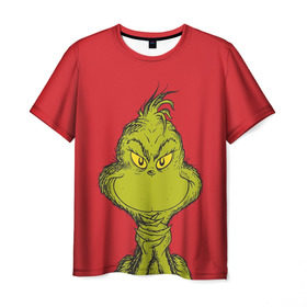Мужская футболка 3D с принтом Grinch в Ухте, 100% полиэфир | прямой крой, круглый вырез горловины, длина до линии бедер | grinch | гринч | новый год | рождество