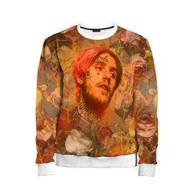 Детский свитшот 3D с принтом Lil Peep rose в Ухте, 100% полиэстер | свободная посадка, прямой крой, мягкая тканевая резинка на рукавах и понизу свитшота | Тематика изображения на принте: hip hop | lil | lil peep rose | peep | rap | roze | реп | роза | розы | рэп | хип хоп | цветок | цветочный паттерн | цветочный фон | цветы