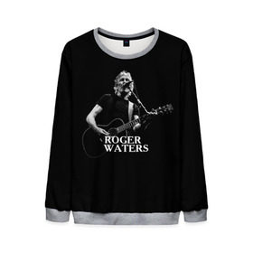 Мужской свитшот 3D с принтом Roger Waters, Pink Floyd в Ухте, 100% полиэстер с мягким внутренним слоем | круглый вырез горловины, мягкая резинка на манжетах и поясе, свободная посадка по фигуре | Тематика изображения на принте: roger waters | джордж уотерс | композитор | певец | поэт
