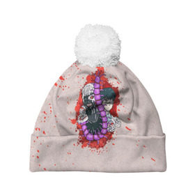 Шапка 3D c помпоном Токийский гуль: в Ухте, 100% полиэстер | универсальный размер, печать по всей поверхности изделия |