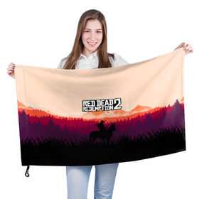 Флаг 3D с принтом Red Dead Redemption в Ухте, 100% полиэстер | плотность ткани — 95 г/м2, размер — 67 х 109 см. Принт наносится с одной стороны | dead | gamer | john | marston | rdr | red | redemption | rockstar | shooter | western | вестерн | джон | марстон | шутер