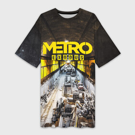 Платье-футболка 3D METRO EXODUS EXCLUSIVE: в Ухте,  |  | ak47 | metro 2033 | metro exodus | апокалипсис | артем | глуховский | дорога | маски | ночь | оружие | поезд | противогаз | сталкеры