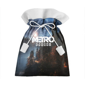 Подарочный 3D мешок с принтом METRO EXODUS в Ухте, 100% полиэстер | Размер: 29*39 см | ak47 | metro 2033 | metro exodus | апокалипсис | артем | глуховский | дорога | маски | ночь | оружие | поезд | противогаз | сталкеры