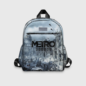 Детский рюкзак 3D с принтом METRO EXODUS в Ухте, 100% полиэстер | лямки с регулируемой длиной, сверху петелька, чтобы рюкзак можно было повесить на вешалку. Основное отделение закрывается на молнию, как и внешний карман. Внутри дополнительный карман. По бокам два дополнительных кармашка | Тематика изображения на принте: ak47 | metro 2033 | metro exodus | апокалипсис | артем | глуховский | дорога | маски | ночь | оружие | поезд | противогаз | сталкеры