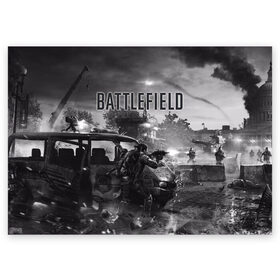 Поздравительная открытка с принтом BATTLEFIELD в Ухте, 100% бумага | плотность бумаги 280 г/м2, матовая, на обратной стороне линовка и место для марки
 | автомат | битва | битвы | враг | оружия | пистолет | поле | стратегия | тактический | танки | шутер