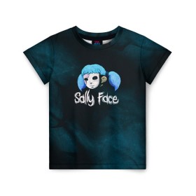 Детская футболка 3D с принтом Sally Face в Ухте, 100% гипоаллергенный полиэфир | прямой крой, круглый вырез горловины, длина до линии бедер, чуть спущенное плечо, ткань немного тянется | Тематика изображения на принте: sally face | гизмо | девид | девочка | игра | лари | ларри | мальчик | маска | мрачная | на лице | пых | с протезом | сал | сали | салли | салли фейс | фейс | фэйс | эддисон | эшли