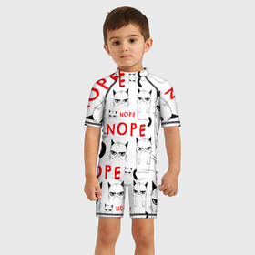 Детский купальный костюм 3D Grumpy Cat. Nope!: в Ухте, Полиэстер 85%, Спандекс 15% | застежка на молнии на спине | злой | кот | котейка | котэ | мем | недовольный | ненавижу | нет | понедельник | угрюмый