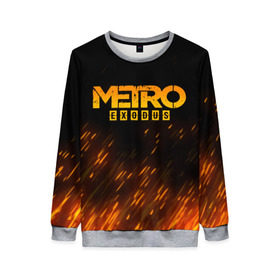 Женский свитшот 3D с принтом METRO EXODUS в Ухте, 100% полиэстер с мягким внутренним слоем | круглый вырез горловины, мягкая резинка на манжетах и поясе, свободная посадка по фигуре | exodus | horror | metro 2033 | metro exodus | survival | игры | исход | метро | метро 2035