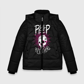 Зимняя куртка для мальчиков 3D с принтом Lil Peep Rest In Peace в Ухте, ткань верха — 100% полиэстер; подклад — 100% полиэстер, утеплитель — 100% полиэстер | длина ниже бедра, удлиненная спинка, воротник стойка и отстегивающийся капюшон. Есть боковые карманы с листочкой на кнопках, утяжки по низу изделия и внутренний карман на молнии. 

Предусмотрены светоотражающий принт на спинке, радужный светоотражающий элемент на пуллере молнии и на резинке для утяжки | лил пип | рэп