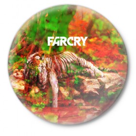 Значок с принтом FARCRY в Ухте,  металл | круглая форма, металлическая застежка в виде булавки | 