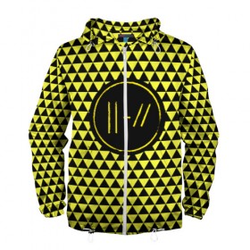 Мужская ветровка 3D с принтом Twenty one pilots в Ухте, 100% полиэстер | подол и капюшон оформлены резинкой с фиксаторами, два кармана без застежек по бокам, один потайной карман на груди | 21 pilots | josh dun | music | rock | twenty one pilots | tyler joseph | джош дан | музыка | рок | тайлер джозеф