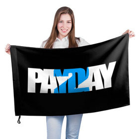 Флаг 3D с принтом PAYDAY 2 в Ухте, 100% полиэстер | плотность ткани — 95 г/м2, размер — 67 х 109 см. Принт наносится с одной стороны | 