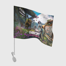 Флаг для автомобиля с принтом FARCRY:NEW DAWN в Ухте, 100% полиэстер | Размер: 30*21 см | far cry | far cry 5 | far cry new dawn | far cry primal | farcry | fc 5 | fc5 | game | new dawn | primal | игры | постапокалипсис | фар край | фар край 5