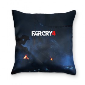 Подушка 3D с принтом FARCRY4 в Ухте, наволочка – 100% полиэстер, наполнитель – холлофайбер (легкий наполнитель, не вызывает аллергию). | состоит из подушки и наволочки. Наволочка на молнии, легко снимается для стирки | 
