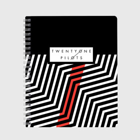 Тетрадь с принтом Twenty One Pilots - Blurryface в Ухте, 100% бумага | 48 листов, плотность листов — 60 г/м2, плотность картонной обложки — 250 г/м2. Листы скреплены сбоку удобной пружинной спиралью. Уголки страниц и обложки скругленные. Цвет линий — светло-серый
 | band | best | blurry | face | indie | logo | music | one | pilots | pop | regional | rock | symbol | top | trench | twenty | vessel | группа | инди | лого | логотип | музыка | пилоты | поп | рок | символ | топ | тренч