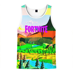 Мужская майка 3D с принтом FORTNITE в Ухте, 100% полиэстер | круглая горловина, приталенный силуэт, длина до линии бедра. Пройма и горловина окантованы тонкой бейкой | battle royale | fortnite | fortnite battle royale | futuresynth | game | outrun | retrowave | synth | synthwave | игры | ретровейв | синтвейв | фортнайт