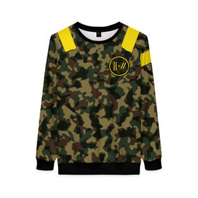 Женский свитшот 3D с принтом Twenty One Pilots - Jumpsuit в Ухте, 100% полиэстер с мягким внутренним слоем | круглый вырез горловины, мягкая резинка на манжетах и поясе, свободная посадка по фигуре | band | best | blurry | face | indie | logo | music | one | pilots | pop | regional | rock | symbol | top | trench | twenty | vessel | группа | инди | лого | логотип | музыка | пилоты | поп | рок | символ | топ | тренч