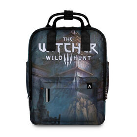 Женский рюкзак 3D с принтом The Witcher 3: Wild Hunt в Ухте, 100% полиэстер | лямки с регулируемой длиной, сверху ручки, чтобы рюкзак нести как сумку. Основное отделение закрывается на молнию, как и внешний карман. Внутри два дополнительных кармана, один из которых закрывается на молнию. По бокам два дополнительных кармашка, куда поместится маленькая бутылочка
 | 