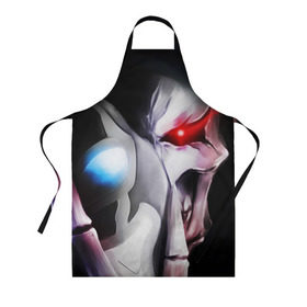 Фартук 3D с принтом Overlord - Ainz Ooal Gown в Ухте, 100% полиэстер | общий размер — 65 х 85 см, ширина нагрудника — 26 см, горловина — 53 см, длина завязок — 54 см, общий обхват в поясе — 173 см. Принт на завязках и на горловине наносится с двух сторон, на основной части фартука — только с внешней стороны | ainz ooal gown | momon | momonga | over lord | overlord | владыка | момонга | повелитель